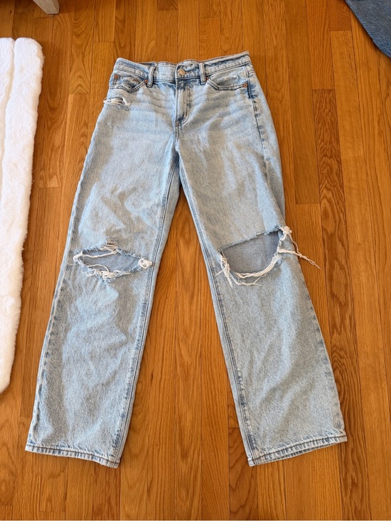 American Eagle Outfitters Denim - American Eagle Outfitters Light Blue Distressed Straight Leg Jeans